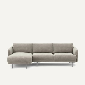 Γωνιακός καναπές από βελούδινo chenille, Nogara