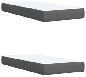 ΚΡΕΒΑΤΙ BOXSPRING ΜΕ ΣΤΡΩΜΑ ΣΚΟΥΡΟ ΓΚΡΙ 200X200 ΕΚ. ΥΦΑΣΜΑΤΙΝΟ 3287578