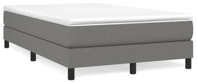 Κρεβάτι Boxspring με Στρώμα Σκούρο Γκρι 120x200 εκ. Υφασμάτινο - Γκρι