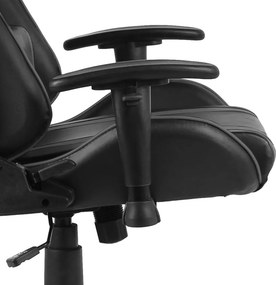 vidaXL Καρέκλα Gaming Περιστρεφόμενη Γκρι PVC