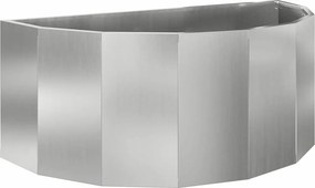 vidaXL Γλάστρα Ασημί 90 x 45 x 35 cm Επικαλυμμένος Χάλυβας
