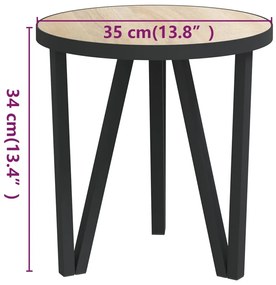 vidaXL Τραπεζάκι Sonoma Δρυς Ø35 εκ. από MDF