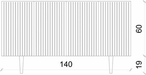 Κονσόλα Μαύρο CLOPRE 140x40x19
