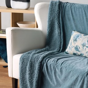 Κουβέρτα Καναπέ Βελουτέ (130x170) Kentia Stylish Sutton 01 Blue