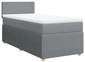 ΚΡΕΒΑΤΙ BOXSPRING ΜΕ ΣΤΡΩΜΑ ΑΝΟΙΧΤΟ ΓΚΡΙ 100X200 ΕΚ. ΥΦΑΣΜΑΤΙΝΟ 3289660