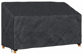 vidaXL Κάλυμμα Παγκάκι Κήπου Μαύρο 165 x 70 x 65 / 94 cm Ύφασμα 210D