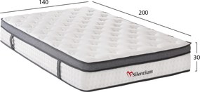 ΣΤΡΩΜΑ ΔΙΠΛΟ SILENTIUM HM749.04 POCKET SPRINGS--ΛΕΥΚΟ 140x200x30Υεκ.