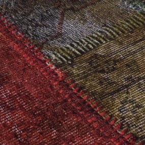 vidaXL Χαλί Πλενόμενο Πολύχρωμο Ø 120 εκ. Patchwork