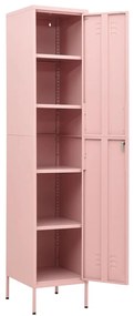 vidaXL Φοριαμός Ροζ 35 x 46 x 180 εκ. από Ατσάλι