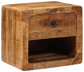 vidaXL Τοίχου κομοδίνο με ράφι Καφέ 40 x 30 x 36 εκ. Μασίφ ξύλο μάνγκο