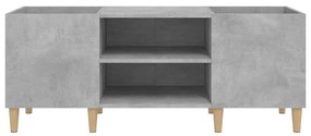 vidaXL Δισκοθήκη Γκρι Σκυροδέματος 121x38x48 εκ. Επεξεργασμένο Ξύλο