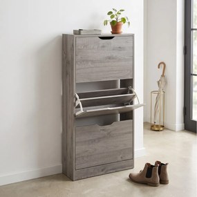 ΠΑΠΟΥΤΣΟΘΉΚΕΣ WOOD SHOE RACK 3DRW GREY 18P FIVE 160392A
