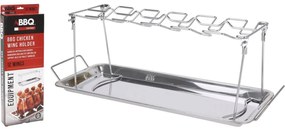 Βάση BBQ Για 12 Φτερούγες Κοτόπουλου (C83500180) Από Ανοξείδωτο ατσάλι SS430, 38 x 15.6 x 16 cm