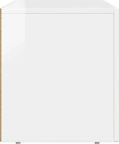 vidaXL Ντουλάπι TV Υψηλής γυαλάδας λευκό 80 x 35 x 40 εκ