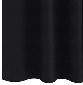 vidaXL Κουρτίνες με κουρτίνες 2 pcs Μαύρο 245 x 140 εκ. Πολυεστέρας