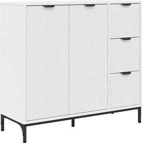 vidaXL Πλαϊνό γραφείο Λευκό 89,5 x 33 x 82 εκ. Επεξεργασμένο ξύλο