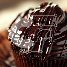 Σετ των 2 Intra Συλλεκτικό Ξύλινο Παζλ Plywood 4mm - Cupcake σοκολάτας με παγωτό και ψεκασμό Σε Ξύλινο Κουτί - Διαστάσεις: 10x10 cm – 25 κομμάτια