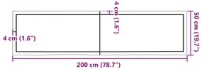 ΡΑΦΙ ΤΟΙΧΟΥ ΑΝΟΙΧΤΟ ΚΑΦΕ 200X50X4 ΕΚ. ΕΠΕΞΕΡΓ. ΜΑΣΙΦ ΞΥΛΟ ΔΡΥΟΣ 363728