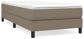 vidaXL Σκελετός Κρεβατιού Χωρίς Στρώμα Taupe 90x190 εκ. Υφασμάτινο