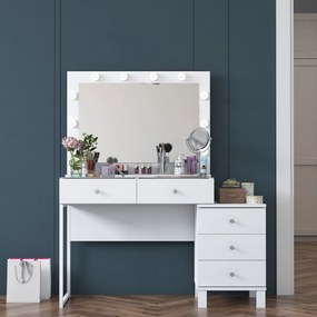 Τουαλέτα Μακιγιάζ Λευκό BUCO 120x40x141.8