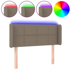 vidaXL Κεφαλάρι Κρεβατιού LED Taupe 83x16x78/88 εκ. Υφασμάτινο