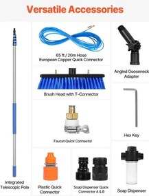 VEVOR Water Fed Pole Kit 9m Solar Panel Cleaning Pole with Extendable Handle