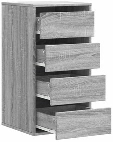 vidaXL Συρταριέρα Γκρι Sonoma 40x41x76 εκ. από Επεξεργ. Ξύλο