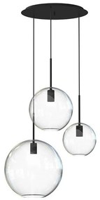 Φωτιστικό Οροφής Sphere 7788 3xE27 40W Black-Clear Nowodvorski Metal, Glass