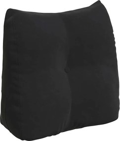 vidaXL Μαξιλάρι Πλάτης Μαύρο 45 x 24 x 50 εκ Βελούδο