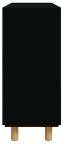 vidaXL Συρταριέρα Μαύρη 60x30x70 εκ. από Μασίφ Πεύκο & Φυσικό Ρατάν