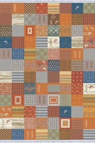 Stewehome Αθλητικό Υφαντό Χαλί Σαλονιού Patchwork Πολύχρωμο Αντιολισθητικό 100x200 cm