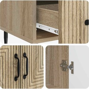 vidaXL Πλαϊνό γραφείο με συρτάρι Sonoma Δρυς 66 x 34,5 x 95 εκ.