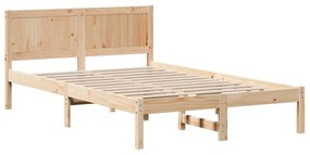 vidaXL Σκελετός Κρεβατιού Καφέ 140 x 190 cm Μασίφ ξύλο πεύκου