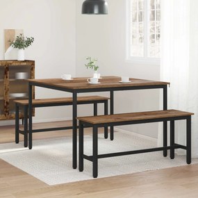 vidaXL Τραπεζαρίες 110 x 110 x 75 cm ΜΕΤΑΛΛΟ