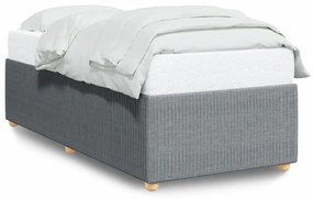 Σκελετός Κρεβατιού Χωρίς Στρώμα Αν. Γκρι 90x190 εκ. Υφασμάτινο