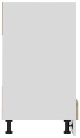 vidaXL Ντουλάπι για Φούρνο Sonoma Δρυς 60x46x81,5 εκ. Μοριοσανίδα