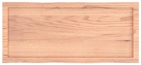 vidaXL Επιφ Τραπεζιού Αν Καφέ 100x40x(2-4)εκ.Ακατέργ. Μασίφ Ξύλο Δρυός