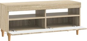vidaXL Ντουλάπα LED Τηλεόρασης Sonoma Δρυς Επεξεργασμένο Ξύλο