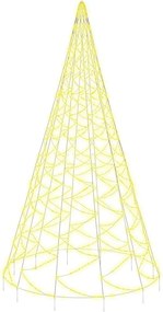 vidaXL Χριστουγ. Δέντρο για Ιστό Σημαίας 3000 LED Θερμό Λευκό 800 εκ.