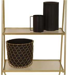 Ραφιέρα ArteLibre Χρυσό Μέταλλο 57x37x110cm