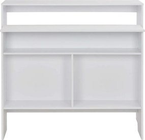 vidaXL Τραπέζι Μπαρ με 2 Επιφάνειες Λευκό 130 x 40 x 120 εκ.