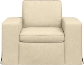 vidaXL Καναπές 60cm Κρεμ Μέταλλο