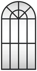 Καθρέφτης Τοίχου Αψίδα Μαύρος 30x60 εκ. από Σίδερο - Μαύρο
