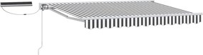 vidaXL Ηλεκτρικό Αναδιπλούμενο Σκίαστρο Γκρι και Λευκό 2,5 x 2 m