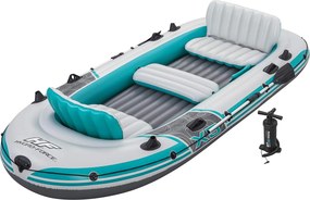 Bestway Φουσκωτή βάρκα Γκρι και Λευκό 3,64 x 1,66 μ PVC