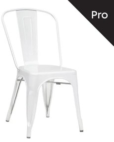 WOODWELL Ε5191RELIX Καρέκλα-Pro, Στοιβαζόμενη, Μέταλλο Βαφή Άσπρο 45x51x85cm Ε5191