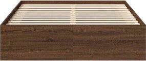 vidaXL Πλαίσιο Κρεβατιού Καφέ Δρυς 140 x 200 εκ.