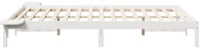 vidaXL Κρεβατοκάμαρα με Πλαϊνά Τραπέζια Λευκό 140 x 220 cm