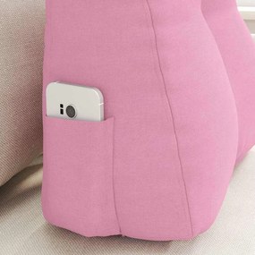 vidaXL Μαξιλάρι Πλάτης Ροζ 45 x 24 x 50 εκ ύφασμα