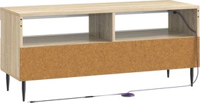 vidaXL Ντουλάπα LED Τηλεόρασης HAARLEM 100 x 35 x 43 εκ. Sonoma Δρυς